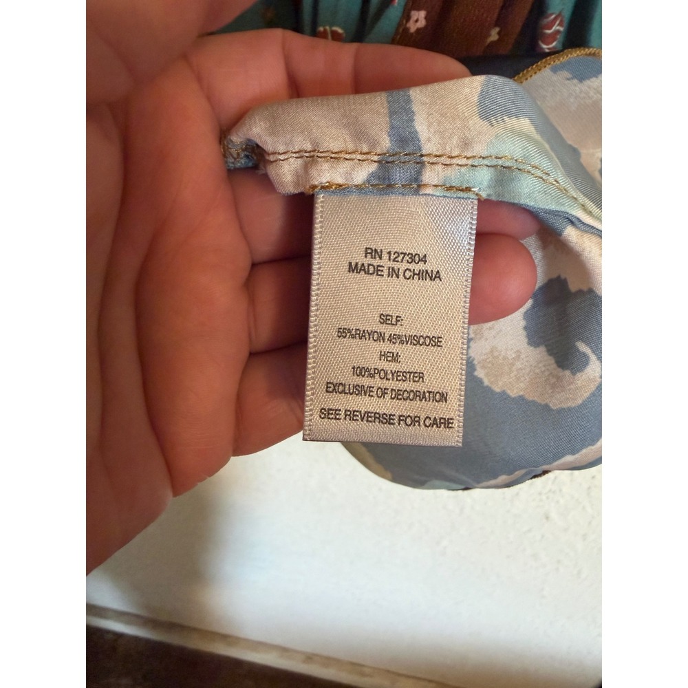 John Mark Women Teal Rust Patchwork Embroidered F… - image 3